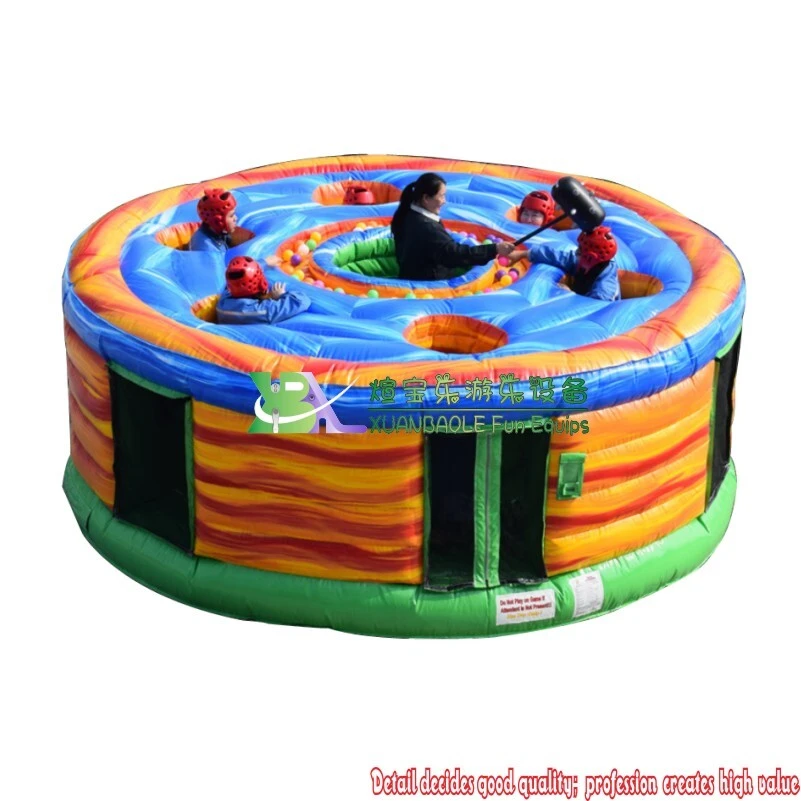 Hilarity guaranteed 4.5m Dia Giant inflatable human whack a mole game for kids and adults 1