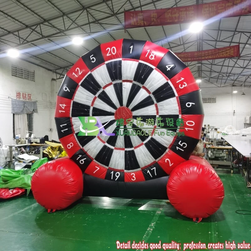 Red&Black Inflatable soccer ball dartboard toss football dartboard game foot double people dart sport game 1