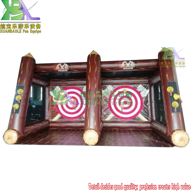 Double jeu de match de défi à interaction de lancement de hache gonflable 1