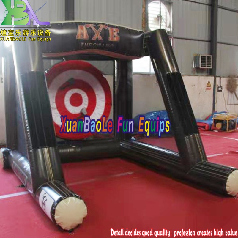 Juego de hacha de batalla inflable interactivo / Juego de carnaval con desafío de lanzamiento de hacha voladora inflable 8