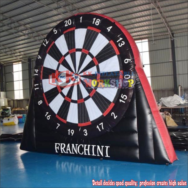 Tablero de dardos inflable de fútbol duradero y elegante de 4 metros, divertido juego de patadas con objetivo y pelota 5