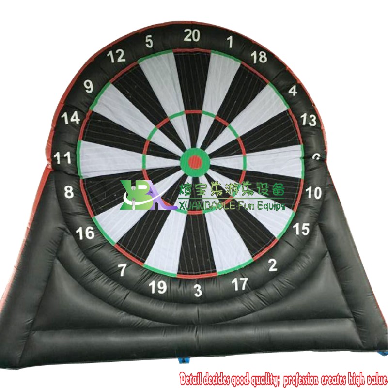 Tablero de dardos inflable de fútbol duradero y elegante de 4 metros, divertido juego de patadas con objetivo y pelota 8