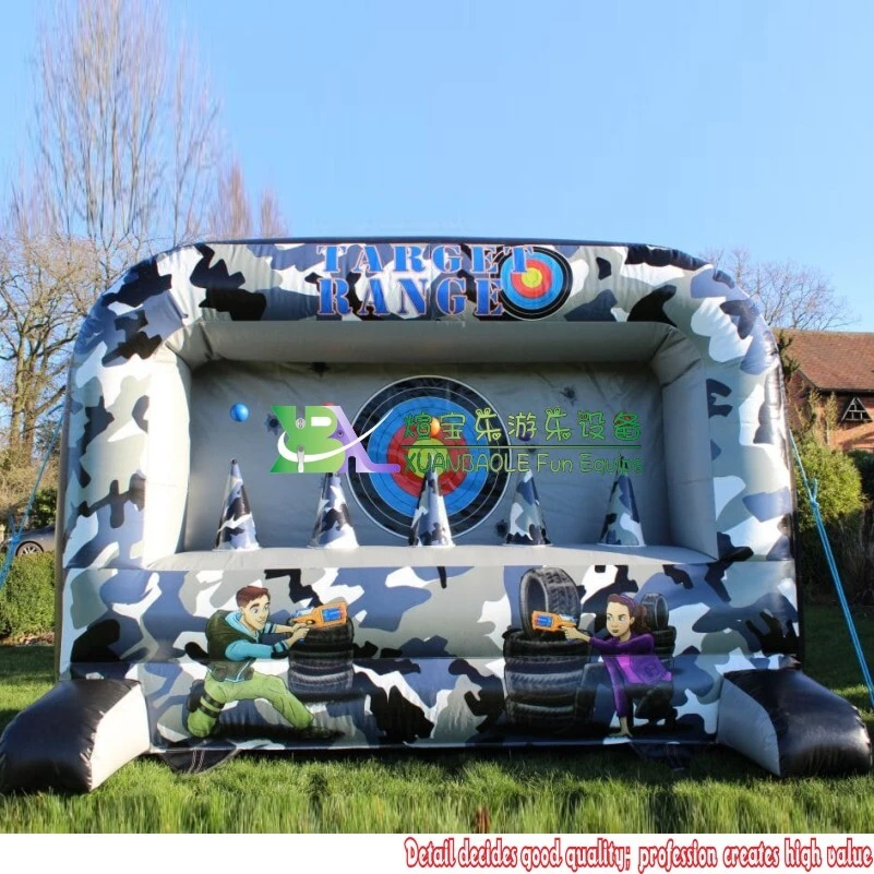 Dianas inflables para tiro con arco y pared Nerf Shootout, objetivo de bola flotante, juego interactivo inflable 1