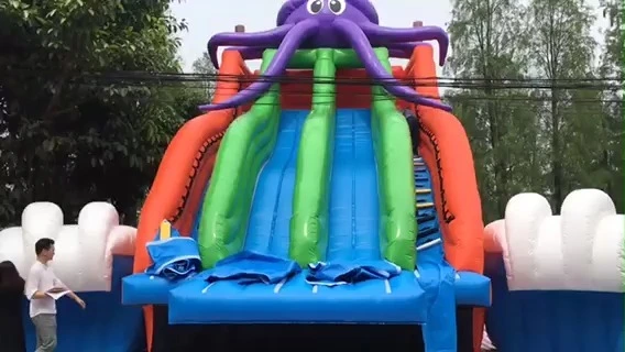 Factory Customized Octopus inflatable water Park - Inflatable water slide 1