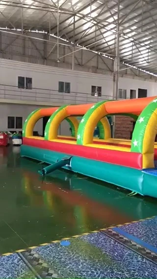Exciting 10m Inflatable Water Game Water Slide Wild slip n slide For kids and Adults 1