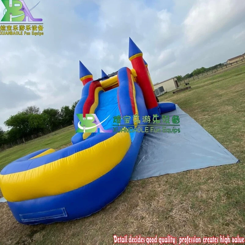 Ultimate Playtime: USA Bouncy Moonwalk with Pool Slide, Basketball Hoop for Wet & Dry Fun 1