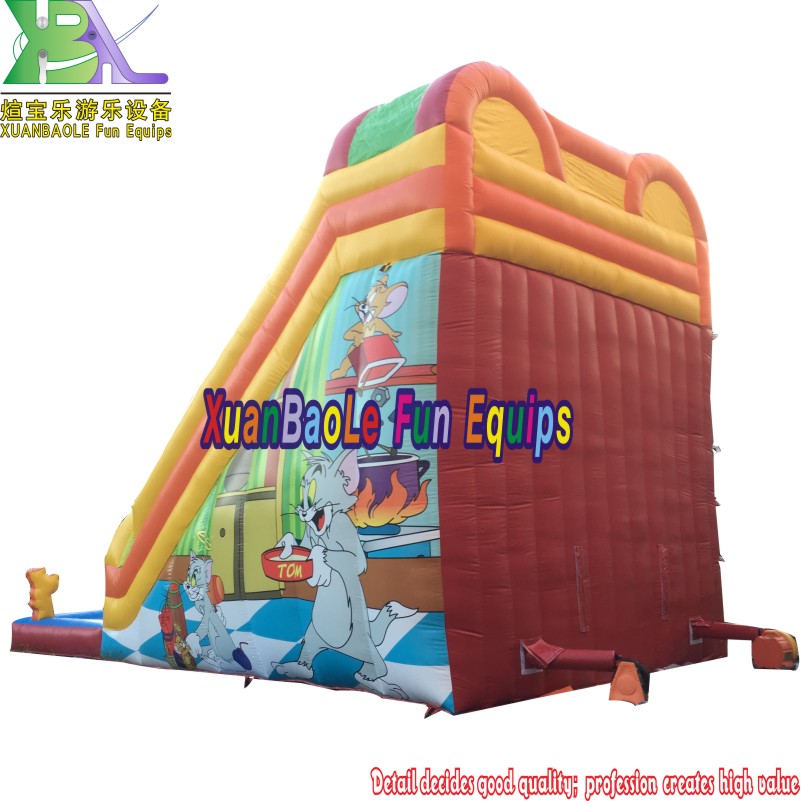 Toboggans aquatiques gonflables commerciaux Tom <000000> Jerry pour les fêtes d&39;enfants 13