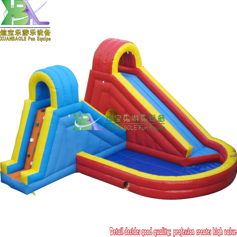 Factory customized cross type two lane inflatable water slide 1