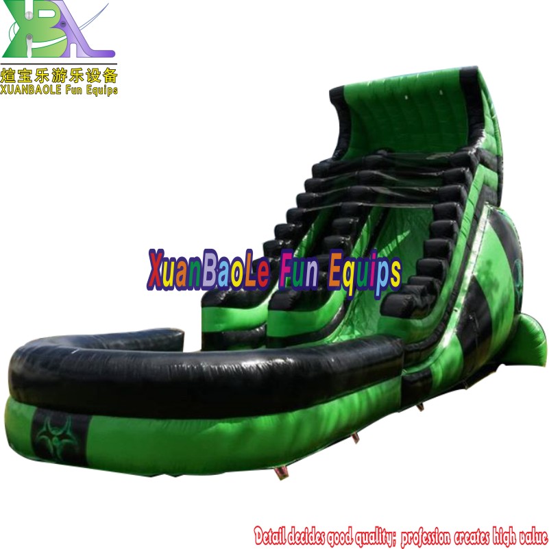 10 pieds de sensations fortes : Toboggan aquatique gonflable vert <000000> Black Platform Rush avec piscine gonflable - Un incontournable pour l&39;été fou ! 12
