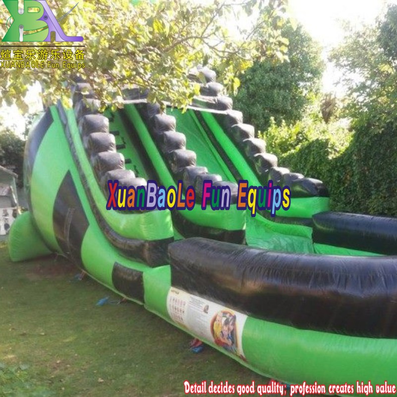 10 pieds de sensations fortes : Toboggan aquatique gonflable vert <000000> Black Platform Rush avec piscine gonflable - Un incontournable pour l&39;été fou ! 14