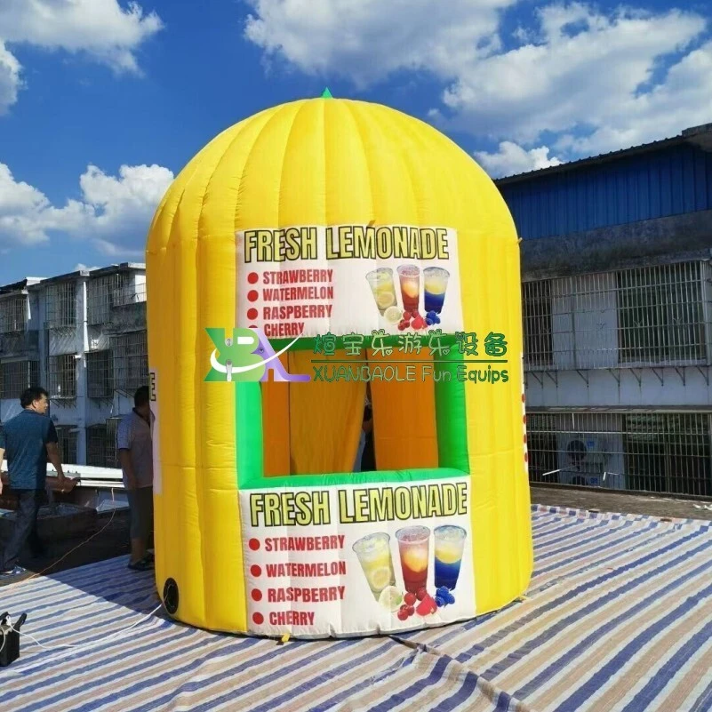 Puesto de limonada inflable portátil para publicidad de jugos de limón 1