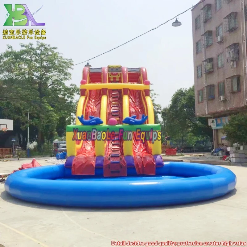 Epic Adventure Awaits! Giant PVC Inflatable Water Slide with Pool for Kids and Adults 1