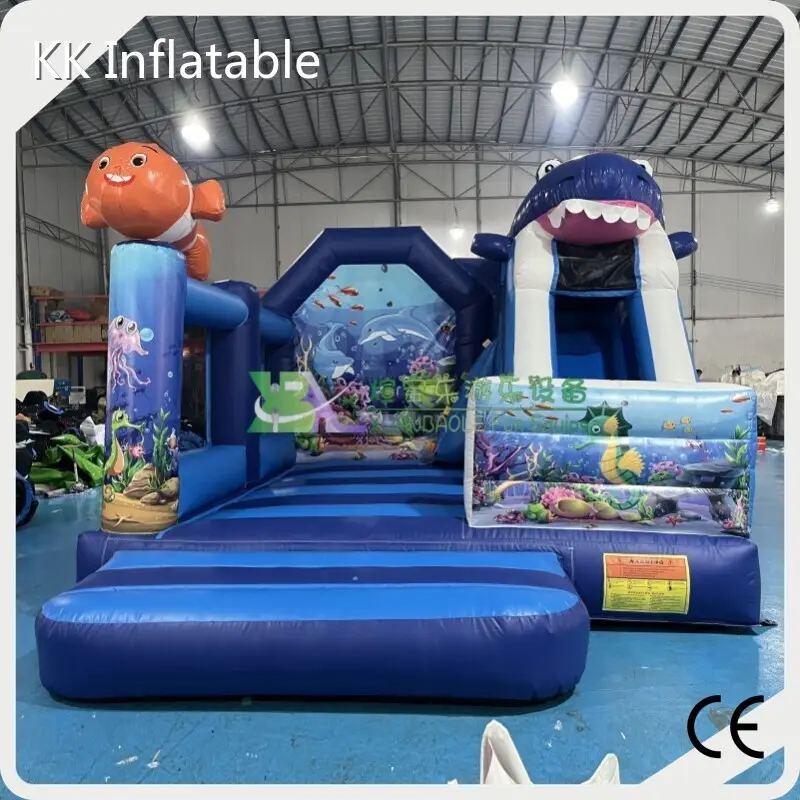 For Supermarket Inflatable Water Slide Combo Customer's Required by KK Inflatable 1