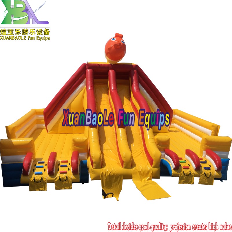 Nemo-themed Inflatable Large Water Park Amusement Equipment with Multiple Slides 5