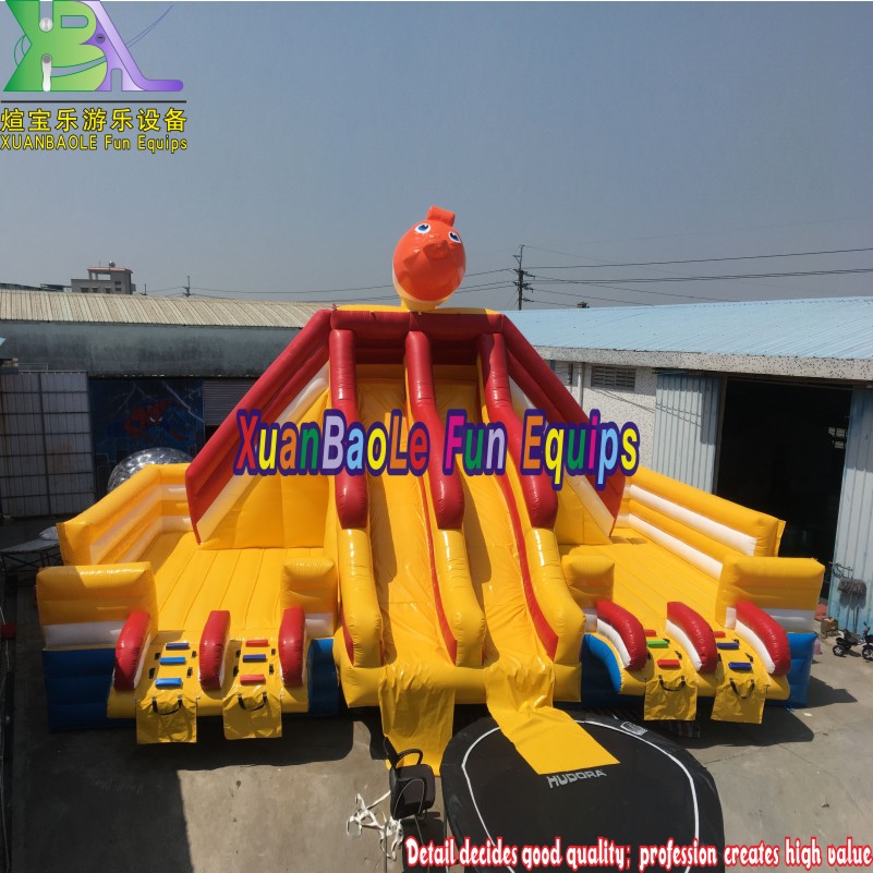 Nemo-themed Inflatable Large Water Park Amusement Equipment with Multiple Slides 6