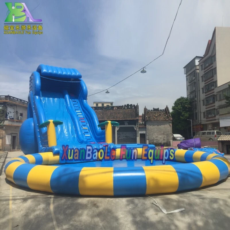 Water Amusement Park: Big Desert Ground Pool - Style Adult Inflatable Pool Slide 1