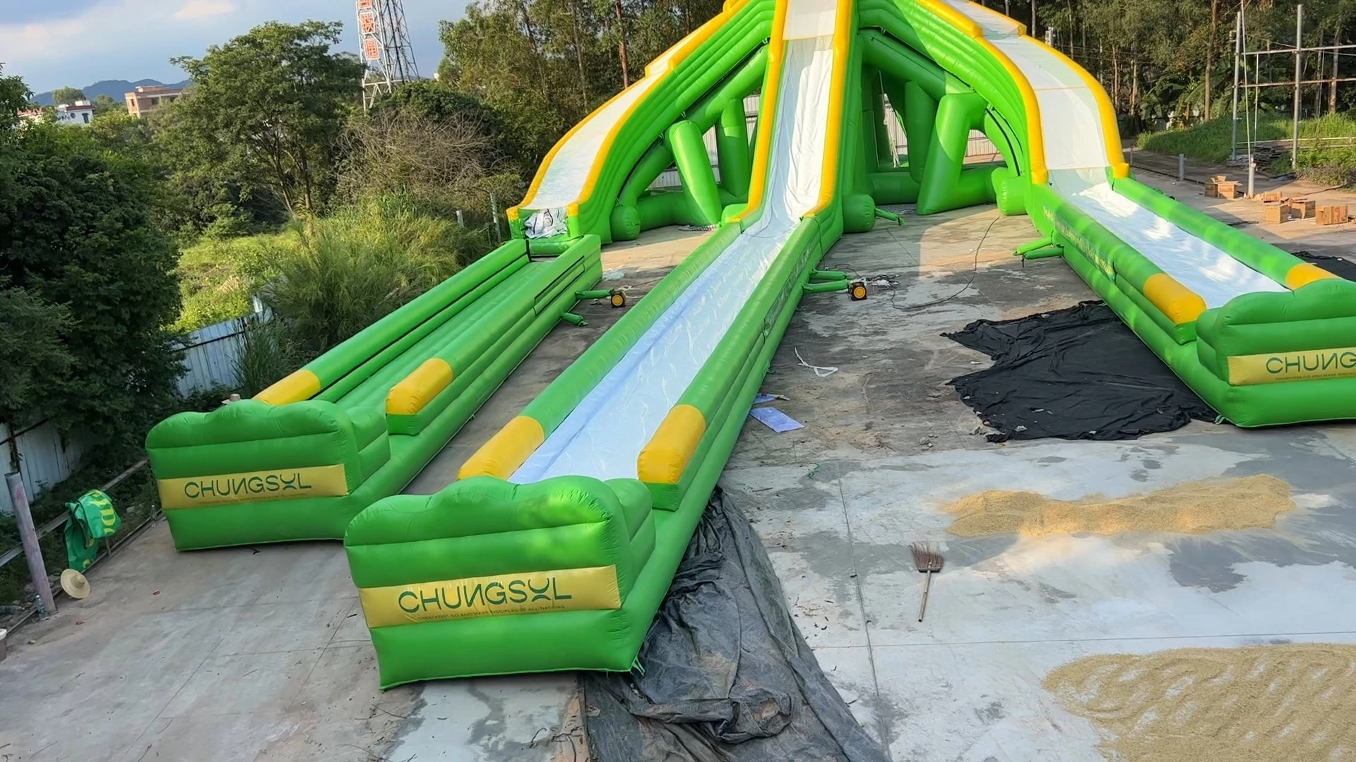 Long inflatable water slide the city for commercial Rental Business The slip n slide 1