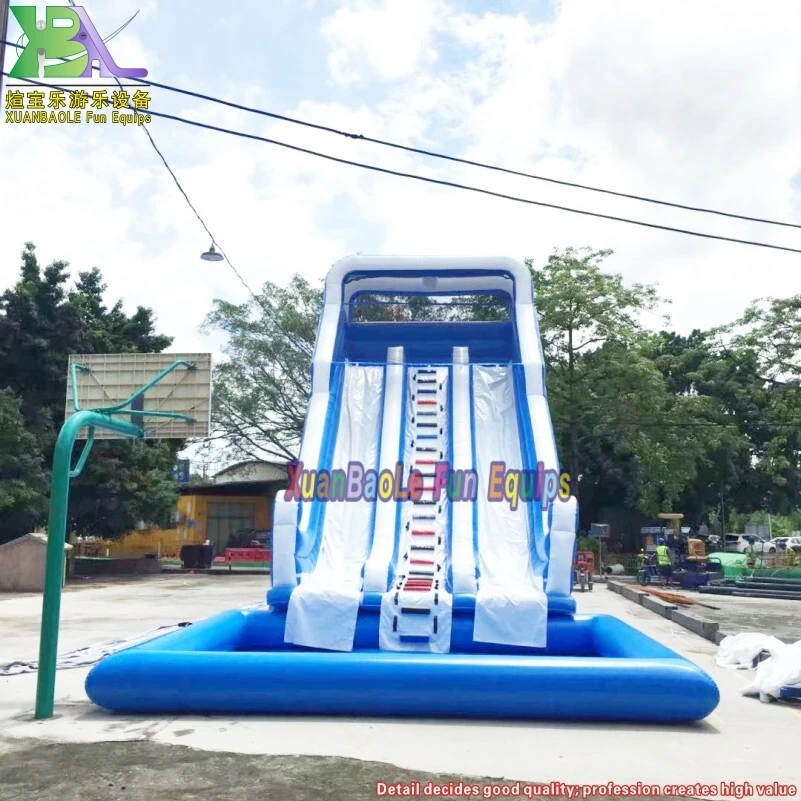 Dive into Fun: Large Inflatable Pool Slide in an Adults' Water Amusement Park 1