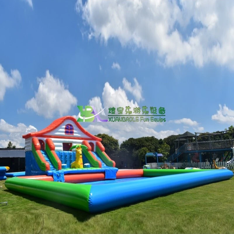 Unleash the Fun: Spacious Inflatable Play Area with water Slide Inflatable Playground 1