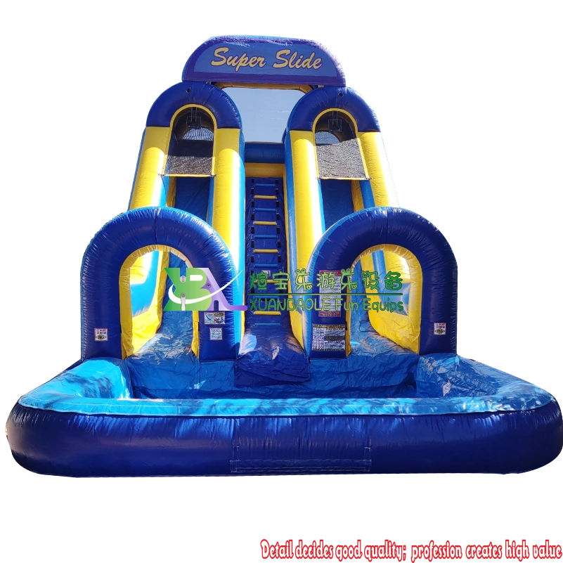 Commercial Manufacturer Wet & Dry Spacious Dual - Lane Inflatable Super Slide Fun Events 1