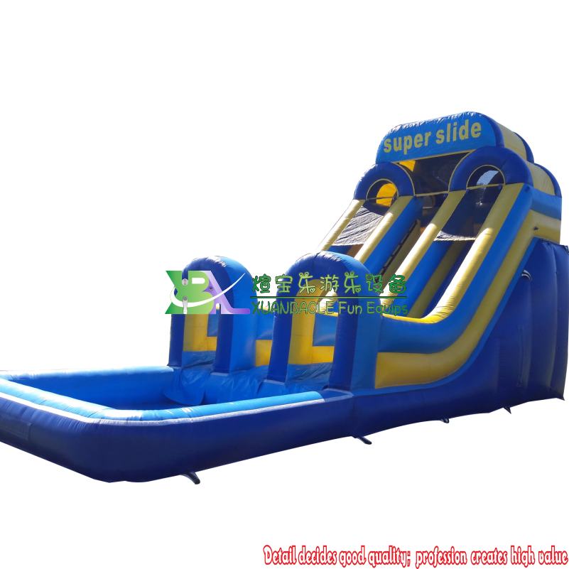 Commercial Manufacturer Wet <000000> Dry Spacious Dual - Lane Inflatable Super Slide Fun Events 14