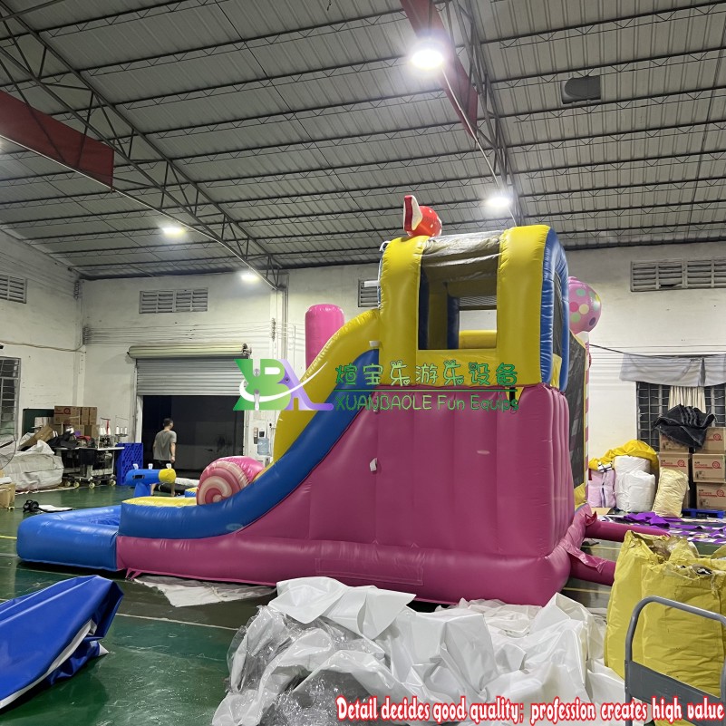Candy Paradise Commercial Inflatable Ground Water Park <000000> Slide Combo 13