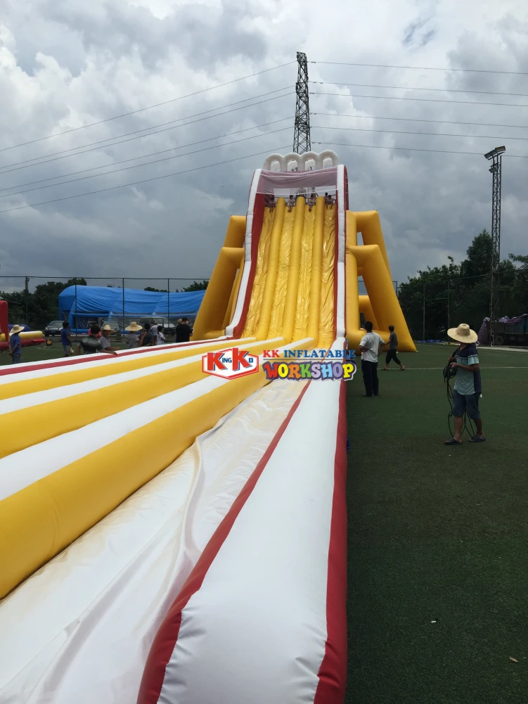Commercial inflatable water slide 4 Lanes Slip N Slide adults and children share the water play carnival 1