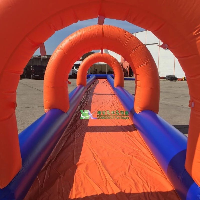 Orange - Blue Colors Outdoor Water Summer Inflatable Slip N Slide 1