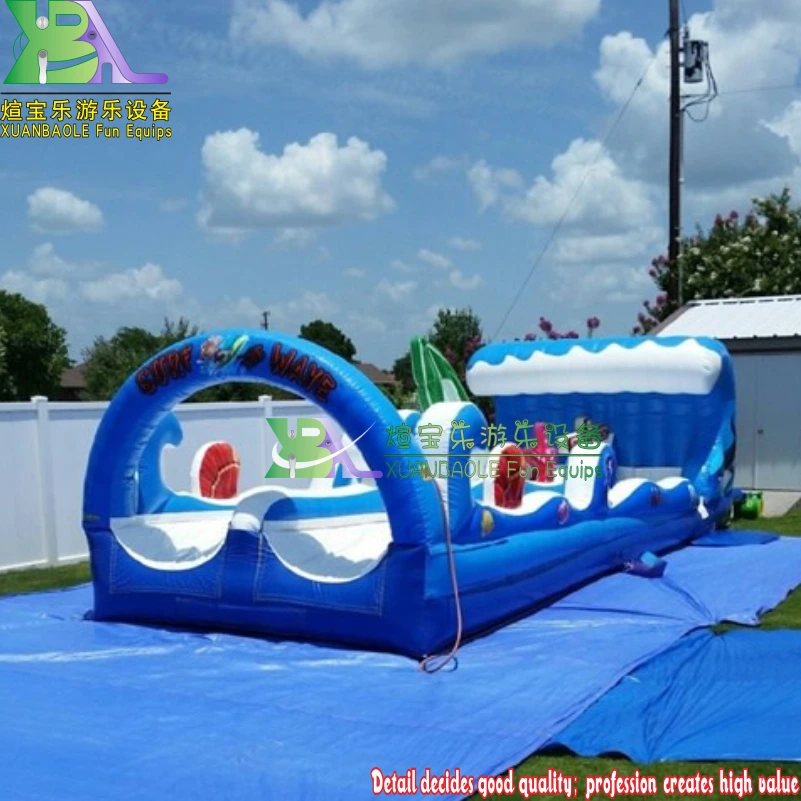 35Ft Surf Wave Double - Lane Inflatable Water Slip 'N Slide with Surfing Fun 1