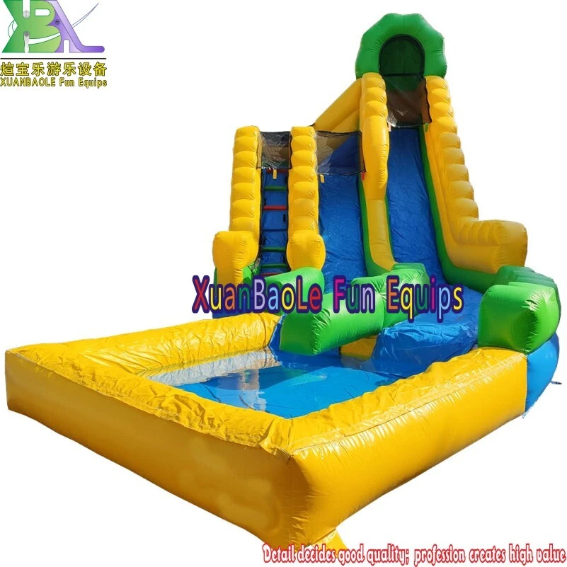 Colorful Dual - Slide curve Inflatable Water slide with Pool Delight 1