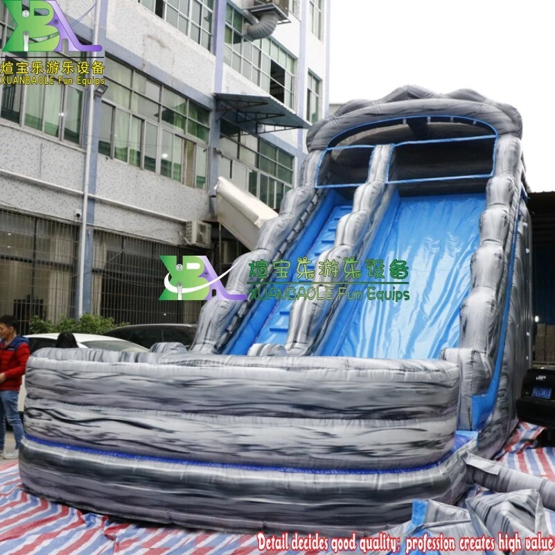 Tsunami Grey Marble Water Slide For Backyard Water Park Commercial 1