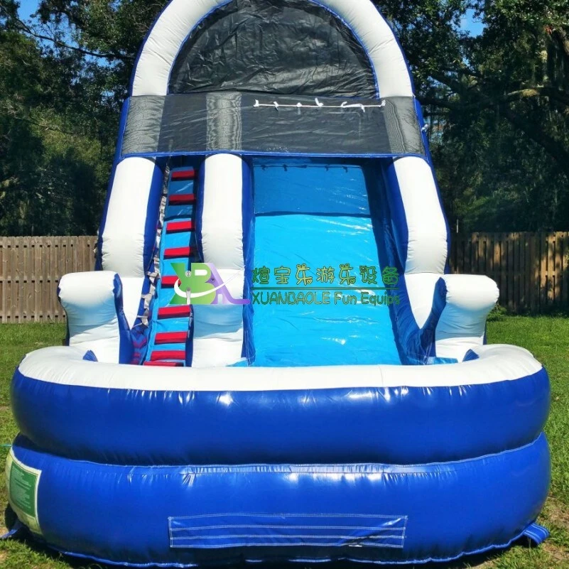 Eye - Catching Blue - White Inflatable water Slide Outdoor Backyard Marvel 1