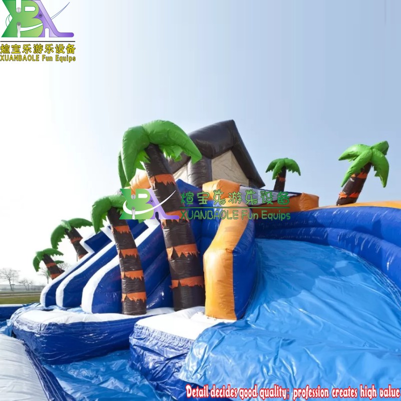 Tropical <000000> Dolphin Inflatable Water Park Inflatable Multi - Slide Roof Inflatable Fun - Filled Water slide 11