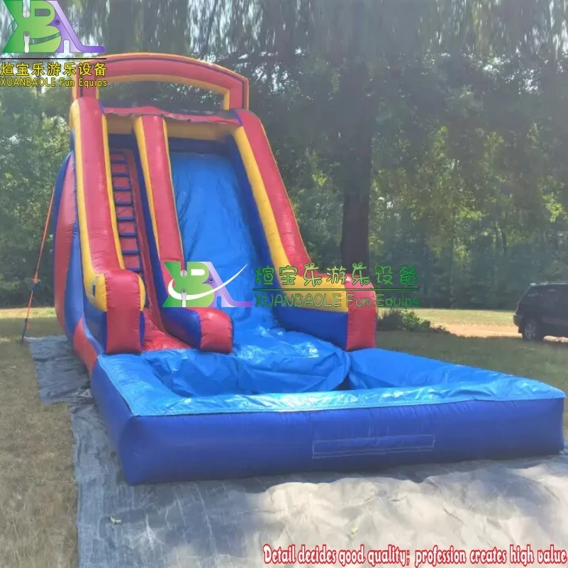 18ft Stunningly Colored Inflatable Water Slide commercial grade 1