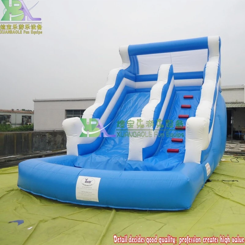 High - Quality Durable Blue - White Inflatable Water Slide Stylish Inflatable Slide 1