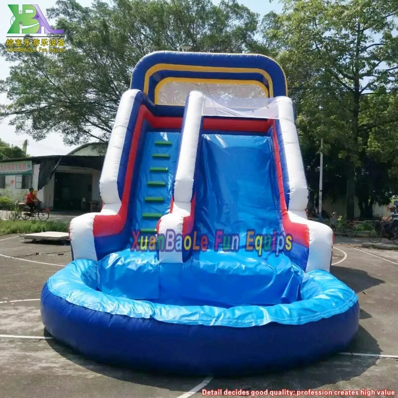 Outdoor Single Lane with Ladder Sturdy  Vibrant Colored Inflatable Water Slide 1