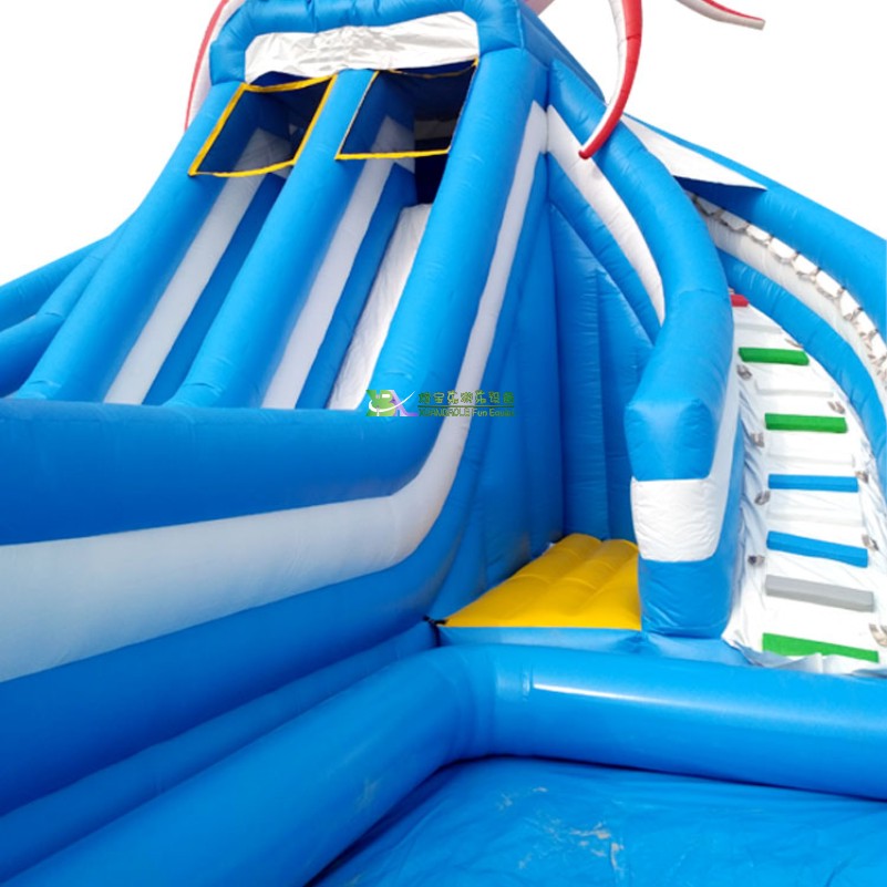 Gran parque acuático inflable con múltiples funciones y toboganes en forma de pulpo <000000> Palm Decor 11