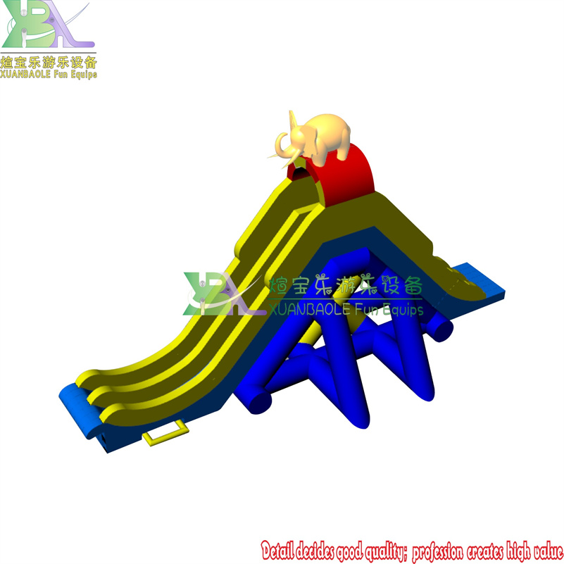 Commercial Elephant - Themed Inflatable Trapeze Slide Outdoor Mobile Water slide 1