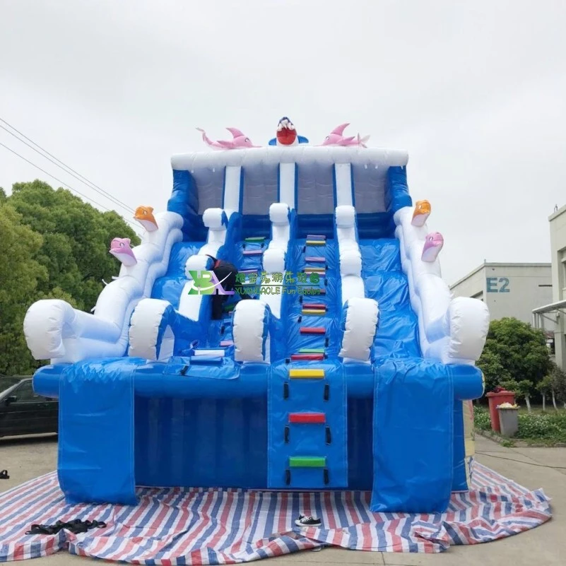 Commercial Sea World Large Inflatable Play Slide Multi - Lane Inflatable water slide for pool 1