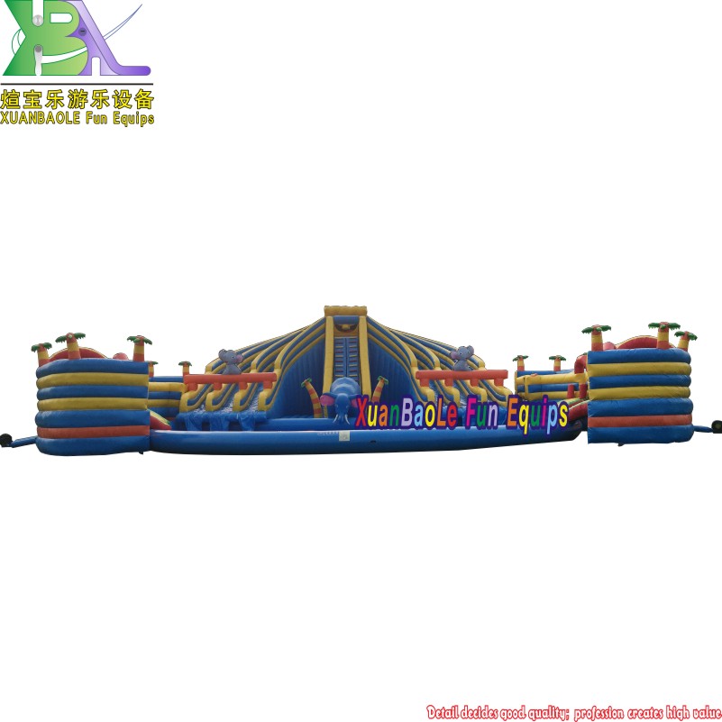 Huge Mobile SpongeBob Water Park Commercial Inflatable Water Slides With Swimming Pool 5
