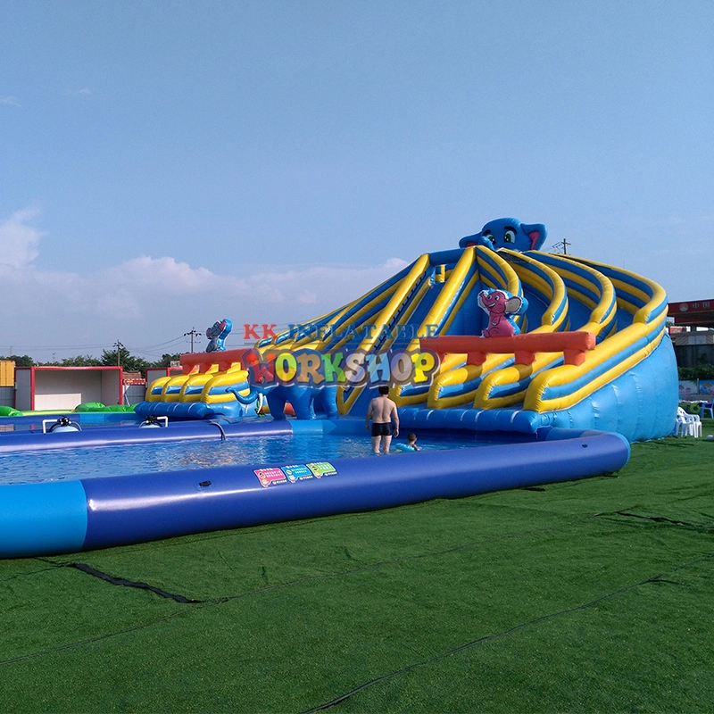 China Elephant inflatable water park inflatable pool water slide for adults & Kids 1