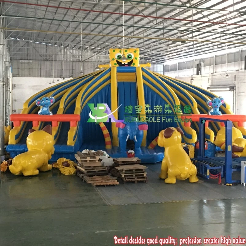 Inflatable Water Park Cartoon Animal Them Multi-slide Inflatable Water Slides 1