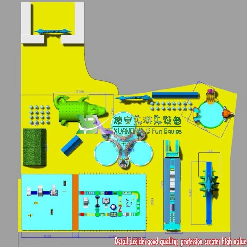 Customized land inflatable water park Entertainment inflatable equipment 1