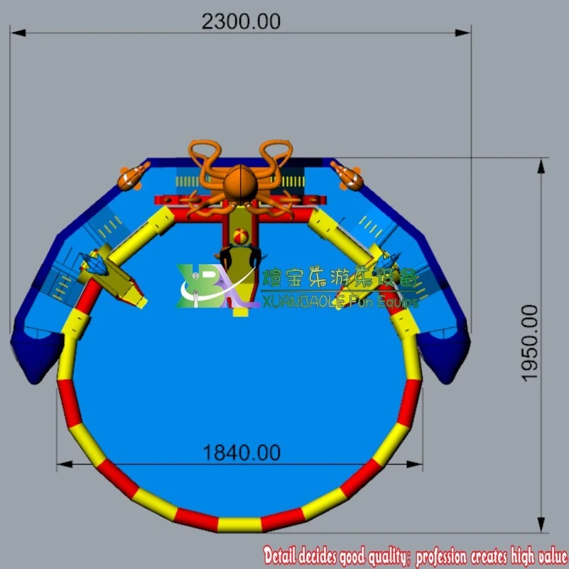 Commercial Octopus Inflatable Water Parks For Kids / Adult Pool With Slide 1