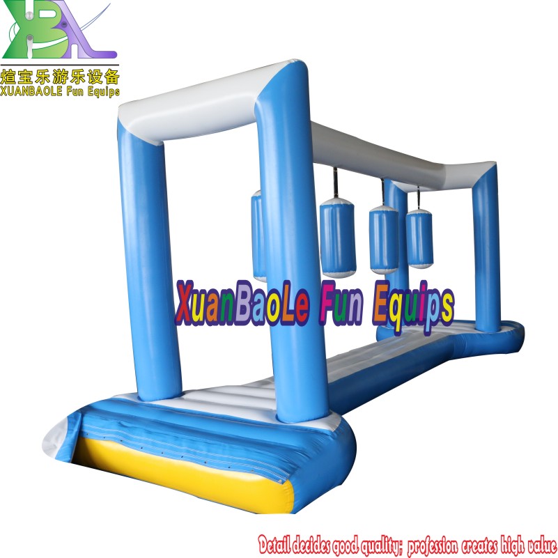 Blue<000000>White Water Parks Inflatable Water Game / Inflatable Water Obstacle Course For Hotel Swimming Pool Or Lake 16