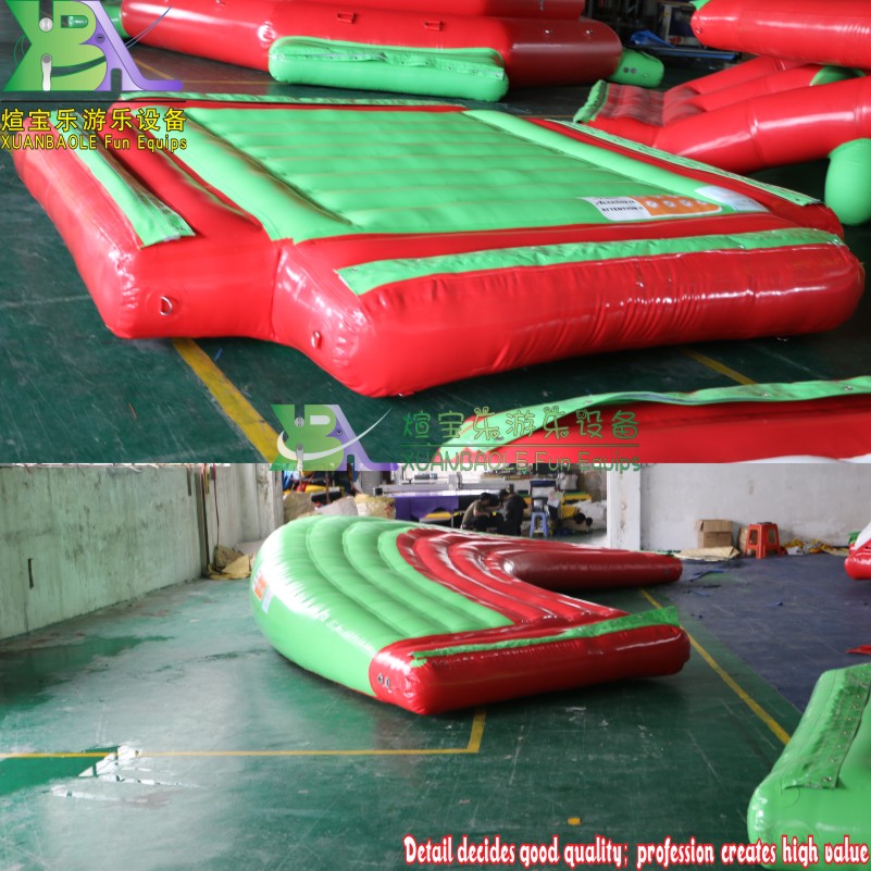 Red<000000>Green inflatable floating water park obstacle course aqua park manufacturer 10