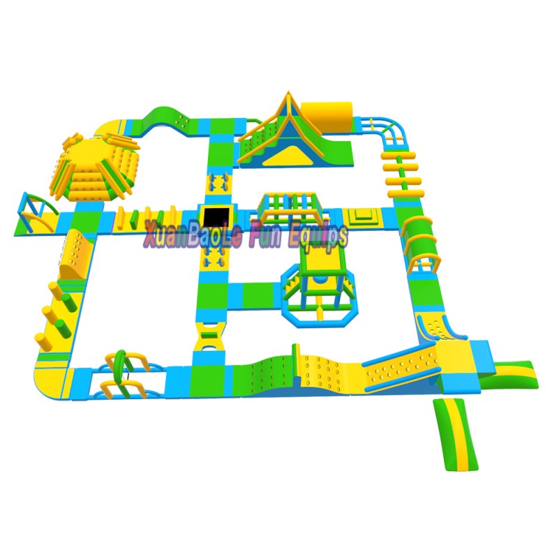 Customized Big inflatable lake water park blow up floating water park manufacturer 2