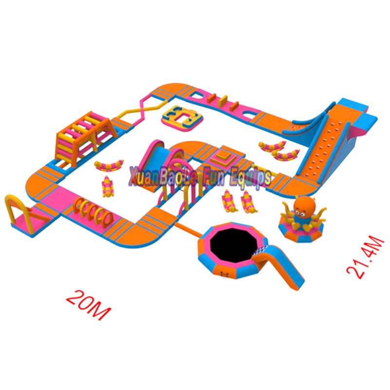 Customized Big inflatable lake water park blow up floating water park manufacturer 3