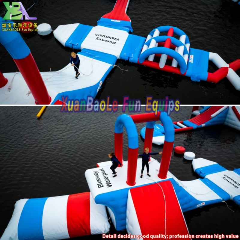 Sea Floating Adult Kids Water Jumping Game Commercial Inflatables Aqua Park 5