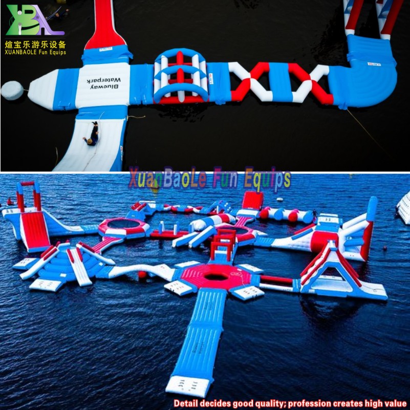 Sea Floating Adult Kids Water Jumping Game Commercial Inflatables Aqua Park 4